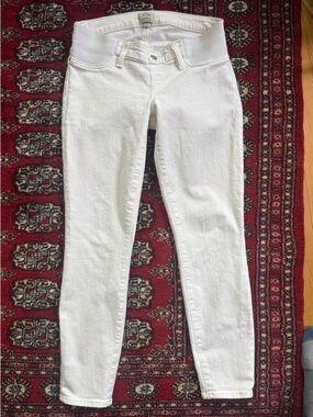 J. Crew White Maternity Toothpick Jeans Size 29